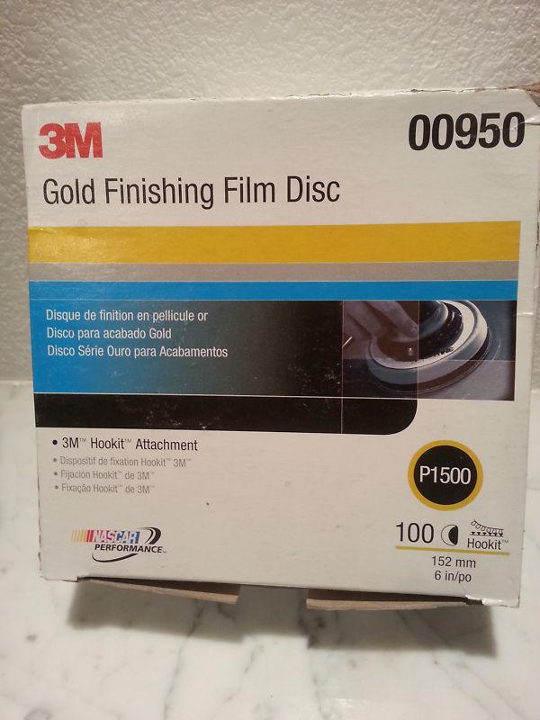 3m gold finishing film disc da sand paper hookit #00950 6" p1500 1500 grit 100pc