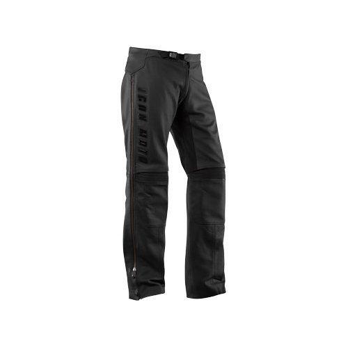 New pant automag black leather motorcycle pants overpants adult waist 40