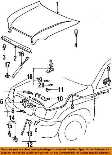 Toyota oem 536300c010 hood release cable-release cable