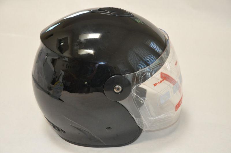 Dot motorcycle helmet scooter helmet w/ front pull down shield med 57-58 cm