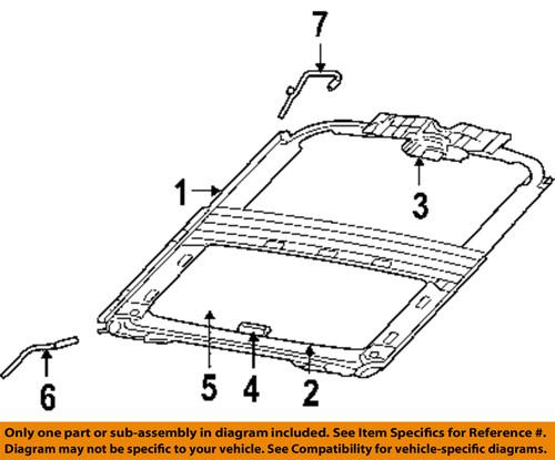 Mopar oem 5093950ab sunroof wind deflector-air deflector