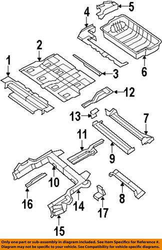 Mopar oem 5109594ac floor & rails-rear-rear floor pan