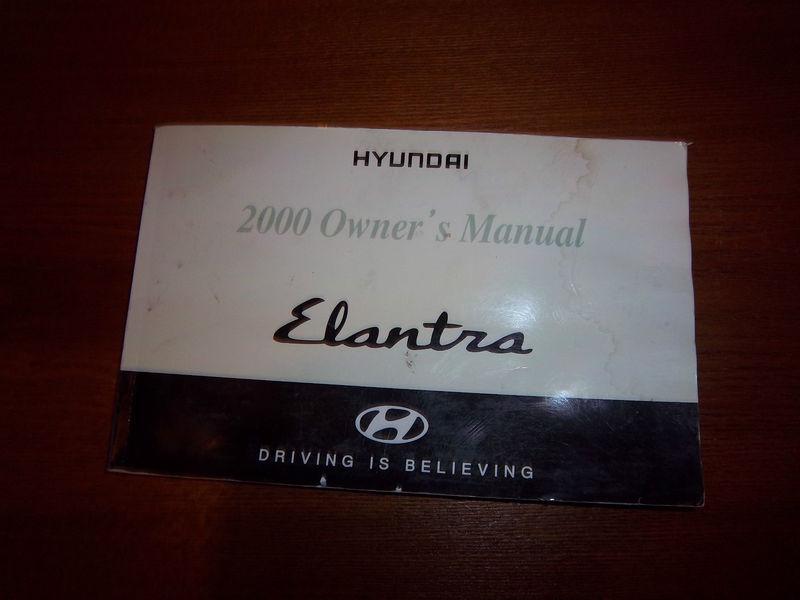 2000 hyundai elantra owners manual