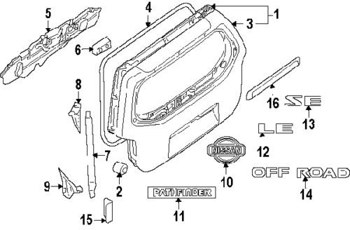 Nissan 93494ea500 genuine oem factory original nameplate