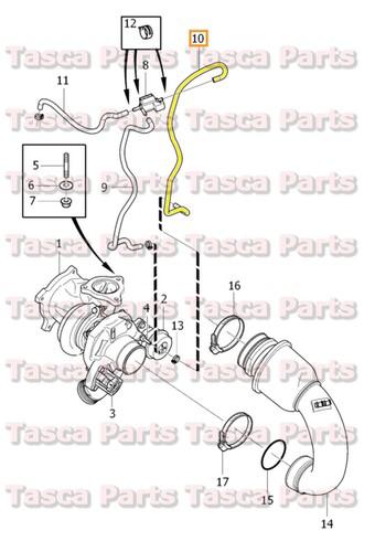 Brand new oem compressor exhaust hose 2008-2014 volvo s60 s80 v70 xc60 xc70