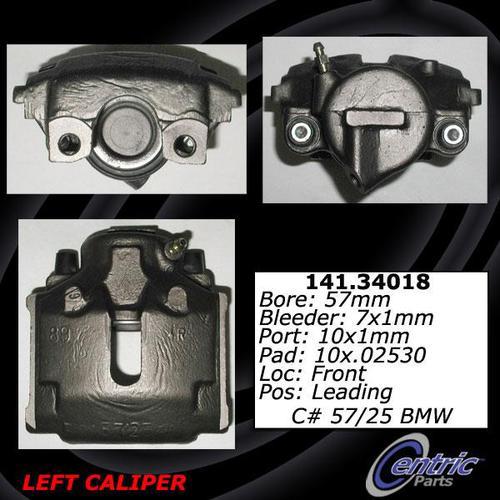 Centric 141.34017 front brake caliper-premium semi-loaded caliper