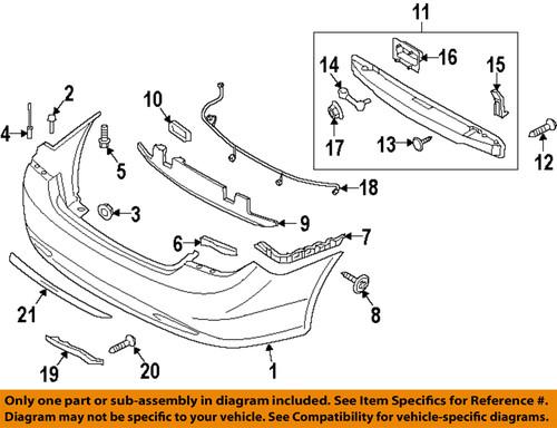 Hyundai oem 866413q000 rear bumper-bumper bracket