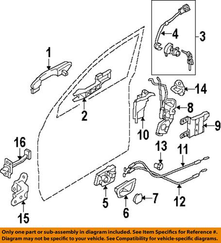 Hyundai oem 826502e000 outside door handle-handle, outside