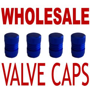  4  aluminum (premium) valve stem caps ( blue )^ 