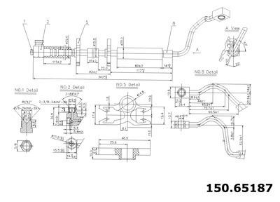 Centric 150.65187 brake hose, front-brake hydraulic hose