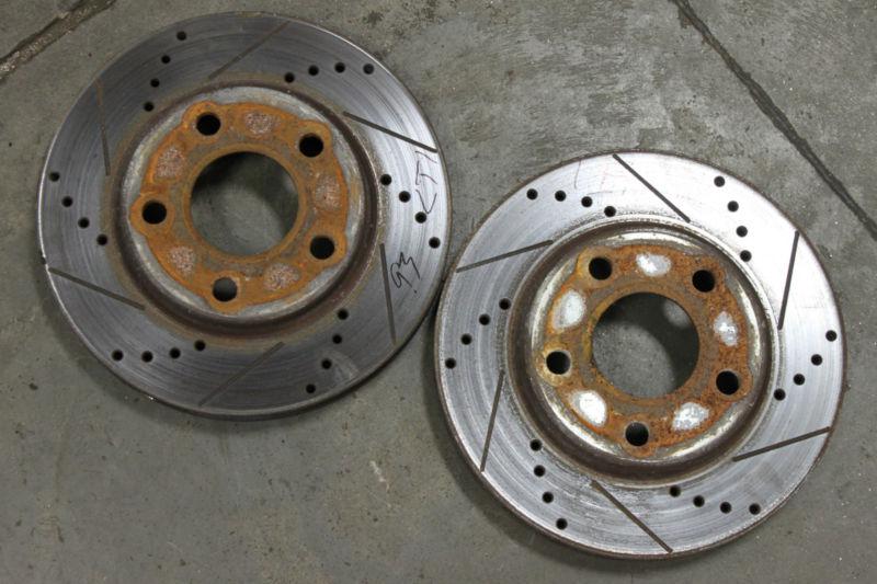 93-97 camaro/firebird 7.5" 10 bolt rear cross drilled & slotted rotors used