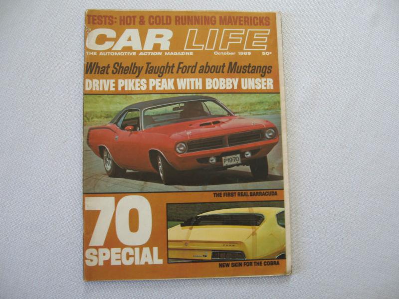 Car life magazine 1969 for 1970 model shelby mustang barracuda cobra pontiac gto