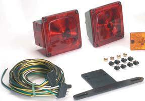 Wesbar standard under 80" tail lamp & wire kit 407500