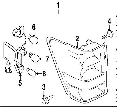 Nissan 26550zh226 genuine oem factory original combo lamp assy