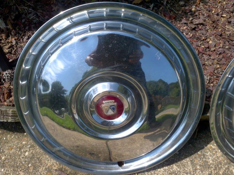 Set of 4 1955 - 1956 ford thunderbird hubcaps - 55 56 t-bird