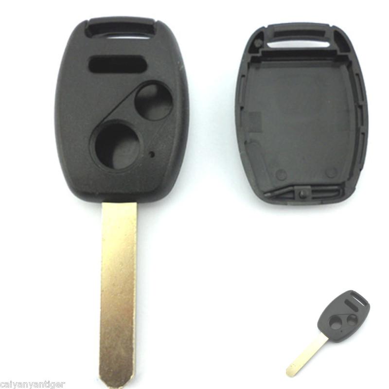 Uncut blade replacement keyless remote shell case key fob for honda 2+1 buttons