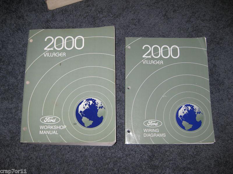 2000 mercury villager van factory repair service 2 manual set