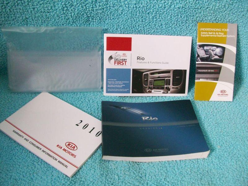 2010 kia rio owners manual set with case !!! free shipping!!!