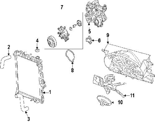 Dodge 55056862ab genuine oem factory original fan shroud