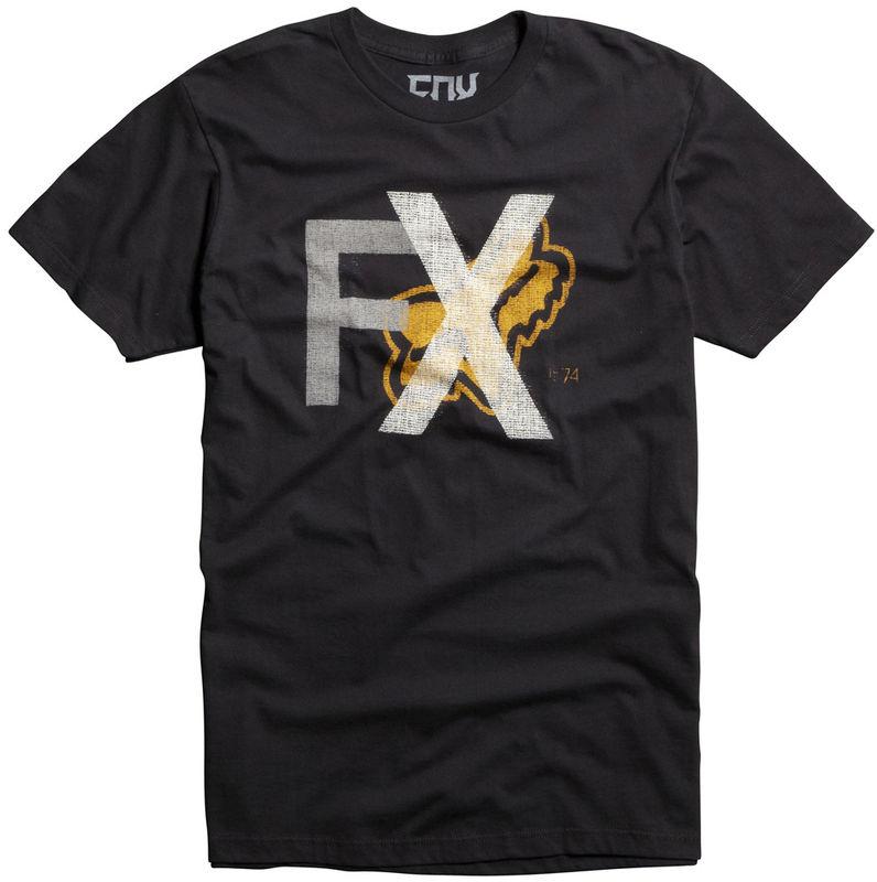 Fox quaking black tee shirt t-shirt motocross t tshirt mx 2014