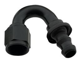 215012bl fragola -12an black push lock 150 degree bend race hose ends