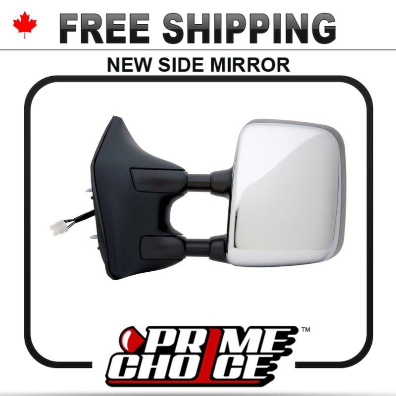 Power heated manual folding chrome towing passenger side mirror for nissan titan