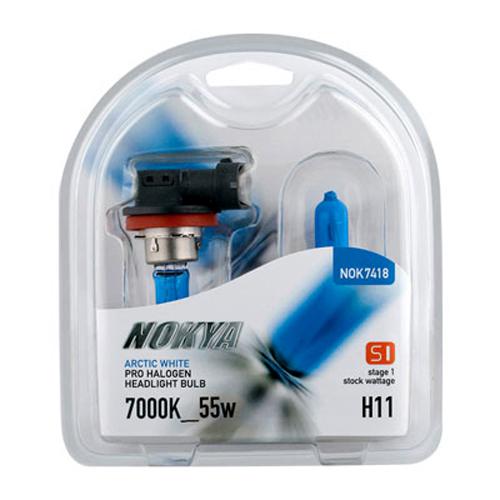 Nokya arctic white h11 55w halogen headlight bulbs + free gift