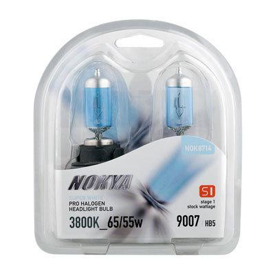 Nokya dot super white 9007 / hb5 65 / 55w halogen headlight bulbs + free gift