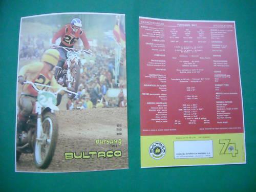 Bultaco pursang mk7, photocopy factory sales brochure