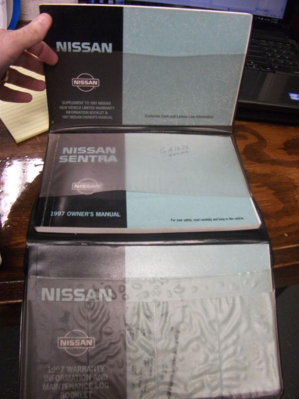 97 nissan sentra complete owners manual with case