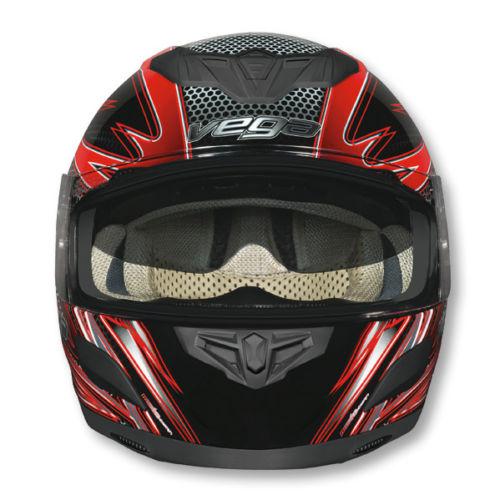 New vega insight razor full-face adult helmet, red/black, xs