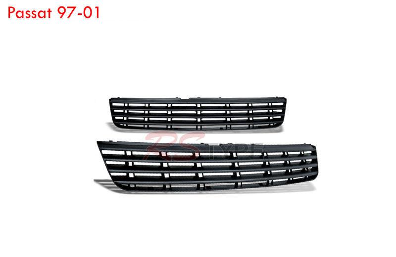 97 98 99 00 01 volkswagen passat abs front grills black