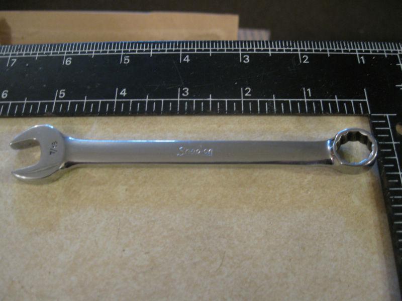 Snap on short chrome 12pt  combination wrench 7/16" sae