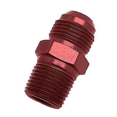 Edelbrock 76521 fitting adapter straight male -3 an to male 1/8" npt red ea