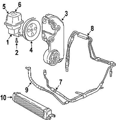 Buick 26087520 genuine oem factory original p/s return hose