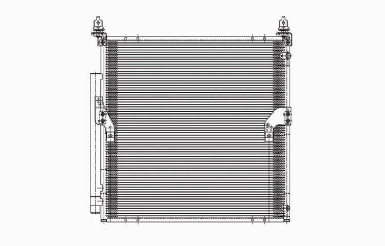 Replacement ac condenser parallel flow type 07-09 toyota fj cruiser 8846035380