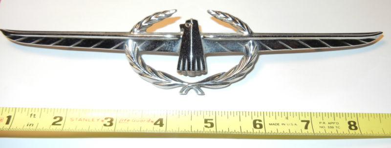 Vintage metal t bird thunderbird emblem badge script trim name plate 