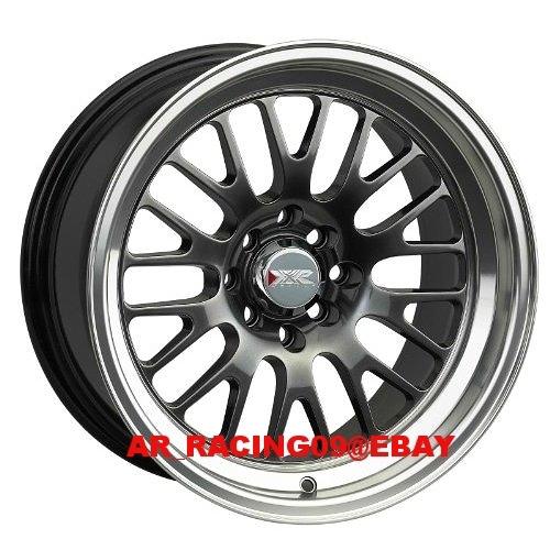 15x8 xxr 531 4x100/114.3 +20 chromium black civic del sol integra miata mr2 ae86