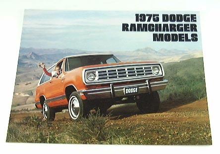 1975 75 dodge ramcharger truck brochure aw100