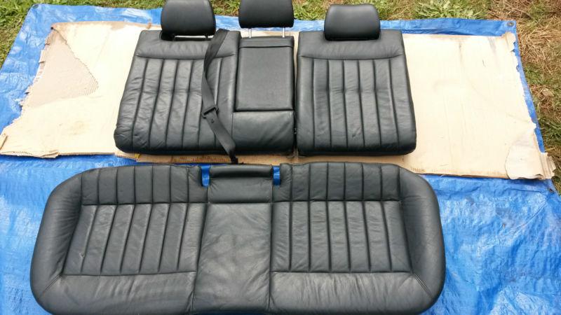 98 99 00 01 02 03 04 audi a6 rear sedan back bench black leather seat oem