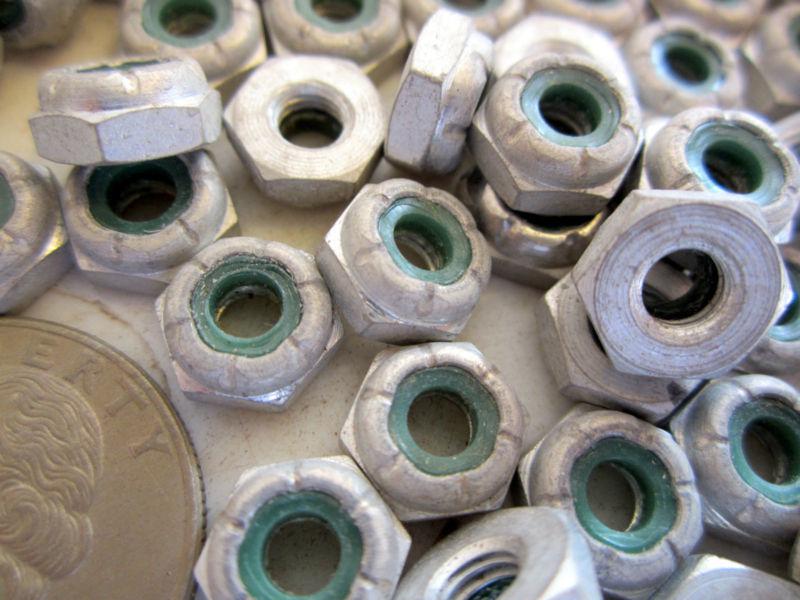 Aviation parts aluminum or clad locking green gasket nuts long size 10 (81)