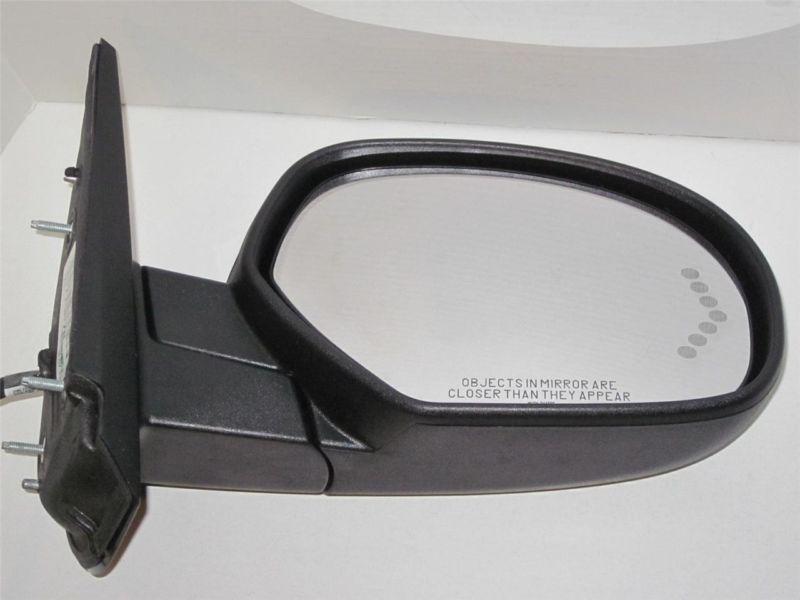 07 08 silverado sierra tahoe yukon signal passenger mirror black np power fold