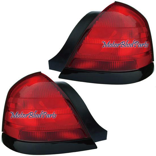 00-08 ford crown victoria tail lamps lights lh+rh pair