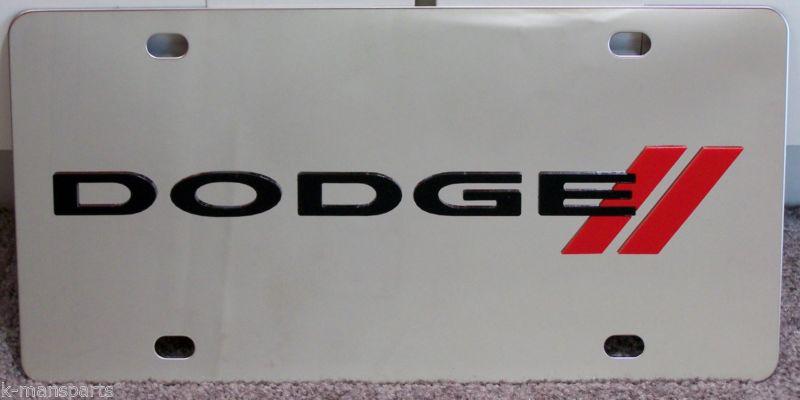 Dodge stainless steel vanity license plate tag 