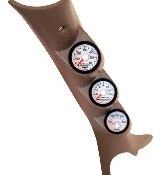 Auto meter 7098 phantom white triple a-piller gauge kit for 03-09 dodge ram