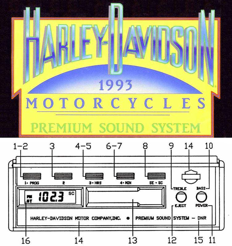 1993 harley-davidson premium sound system manual -flhtc-flhtcu-fltcu-harley