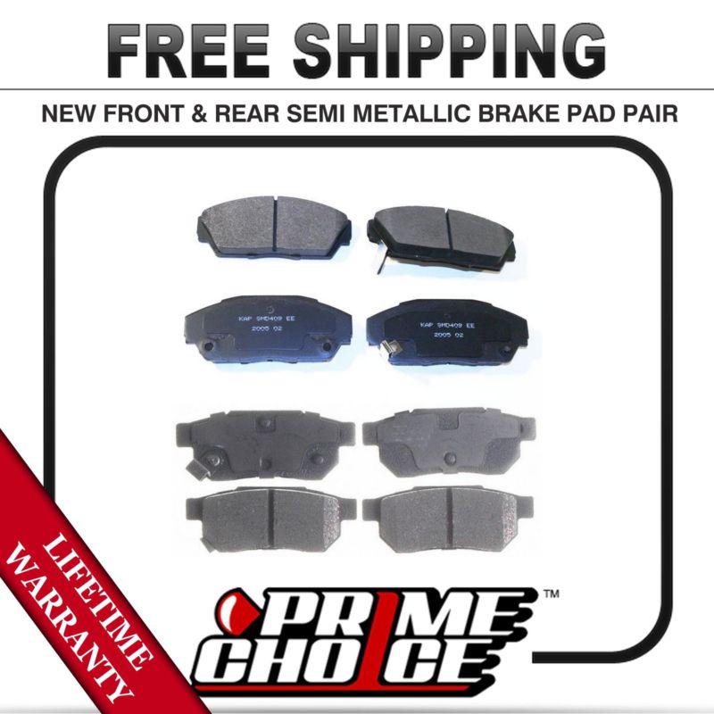 Complete set of front and rear premium brake pads with lifetime warranty