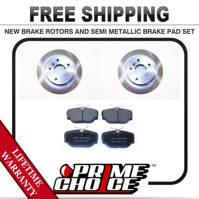 Rear kit (2) brake rotors and (1 set) premium brake pads with lifetime warranty