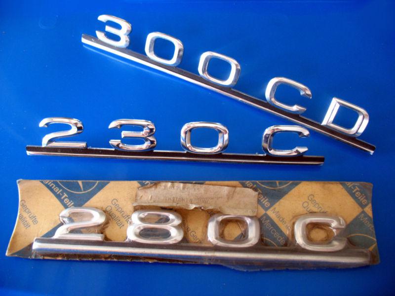 Mercedes benz w123 280c 230c 300cd coupe trunk lid emblem designation