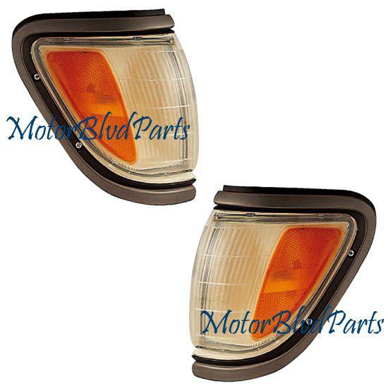 95-97 toyota tacoma 4wd corner/side marker lights right+left grey black